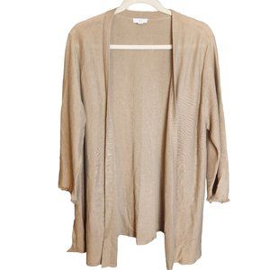 J. Jill Tan Open-Front Cardigan